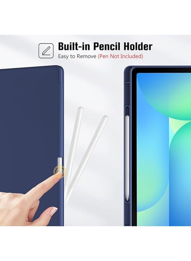 ProCase Slim Case for Galaxy Tab S10 FE Plus 5G 13.1" Built-in S Pen Holder, Hybrid Cover with Soft TPU Back for Galaxy Tab S10 FE+ 2025 (SM-X620/ X626/ X626B), Supports Auto Wake/Sleep -Navy - Image 3